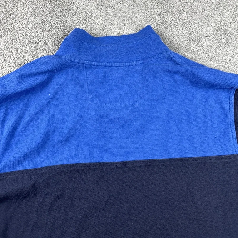 Banana Republic Sweater Mens‎ XL Blue Black 1/4 Quarter Zip Pullover Sweater